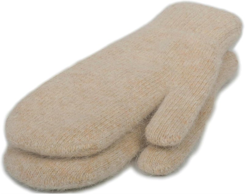 FGSS Winter Warm Mittens for Women Men - Soft Faux Rabbit Fur Mittens Elastic Cuff Stretchy Knit Gloves Cold Weather - Image 2